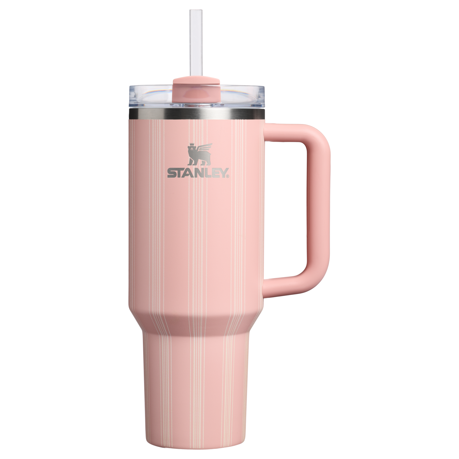 Insulated Travel The Quencher H2.0 Flowstate Tumbler D342C - Premium Stainless Steel Straw Cup for All-Day Hydration - Peach Rose Picnic Stripe