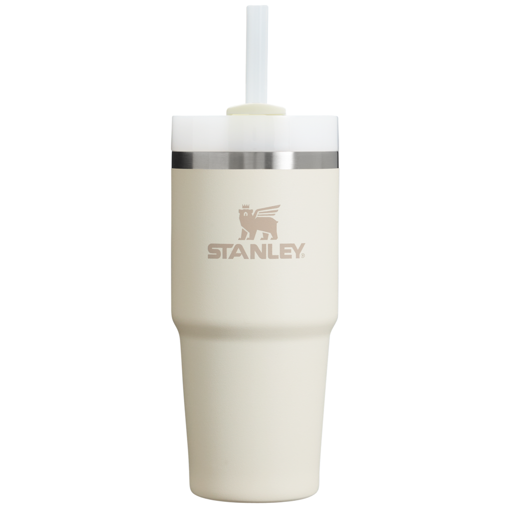 Splash-Resistant FlowState The Quencher H2.0 Flowstate Tumbler  | Stanley Create D329E - Double-Wall Vacuum Insulated Travel Tumbler with Straw Detail