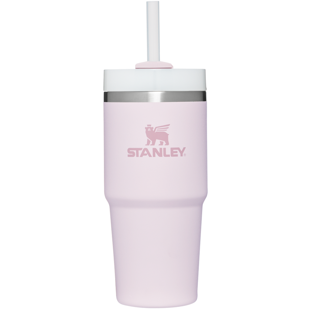 Splash-Resistant FlowState The Quencher H2.0 Flowstate Tumbler  | Stanley Create D329E - Double-Wall Vacuum Insulated Travel Tumbler with Straw Detail