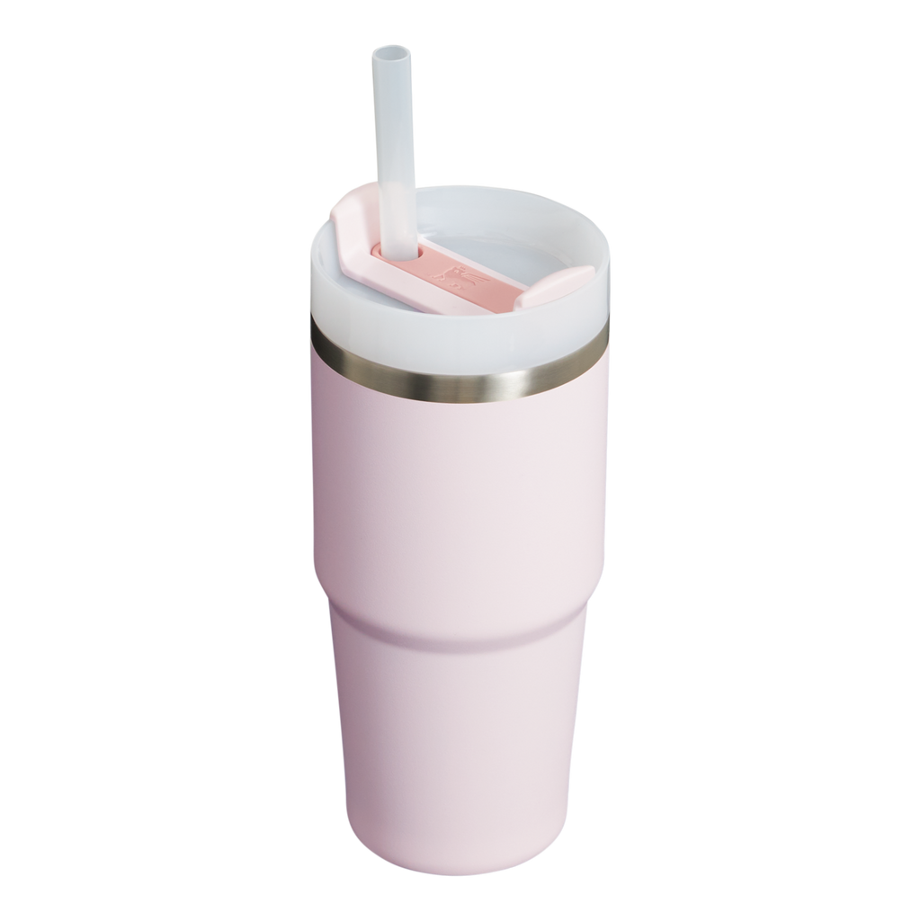 Splash-Resistant FlowState The Quencher H2.0 Flowstate Tumbler  | Stanley Create D329E - Double-Wall Vacuum Insulated Travel Tumbler with Straw Detail