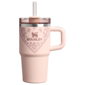 Large Capacity The Quencher H2.O Flowstate Tumbler D124E - Double-Wall Vacuum Insulated Travel Tumbler with Straw - Conch Floral