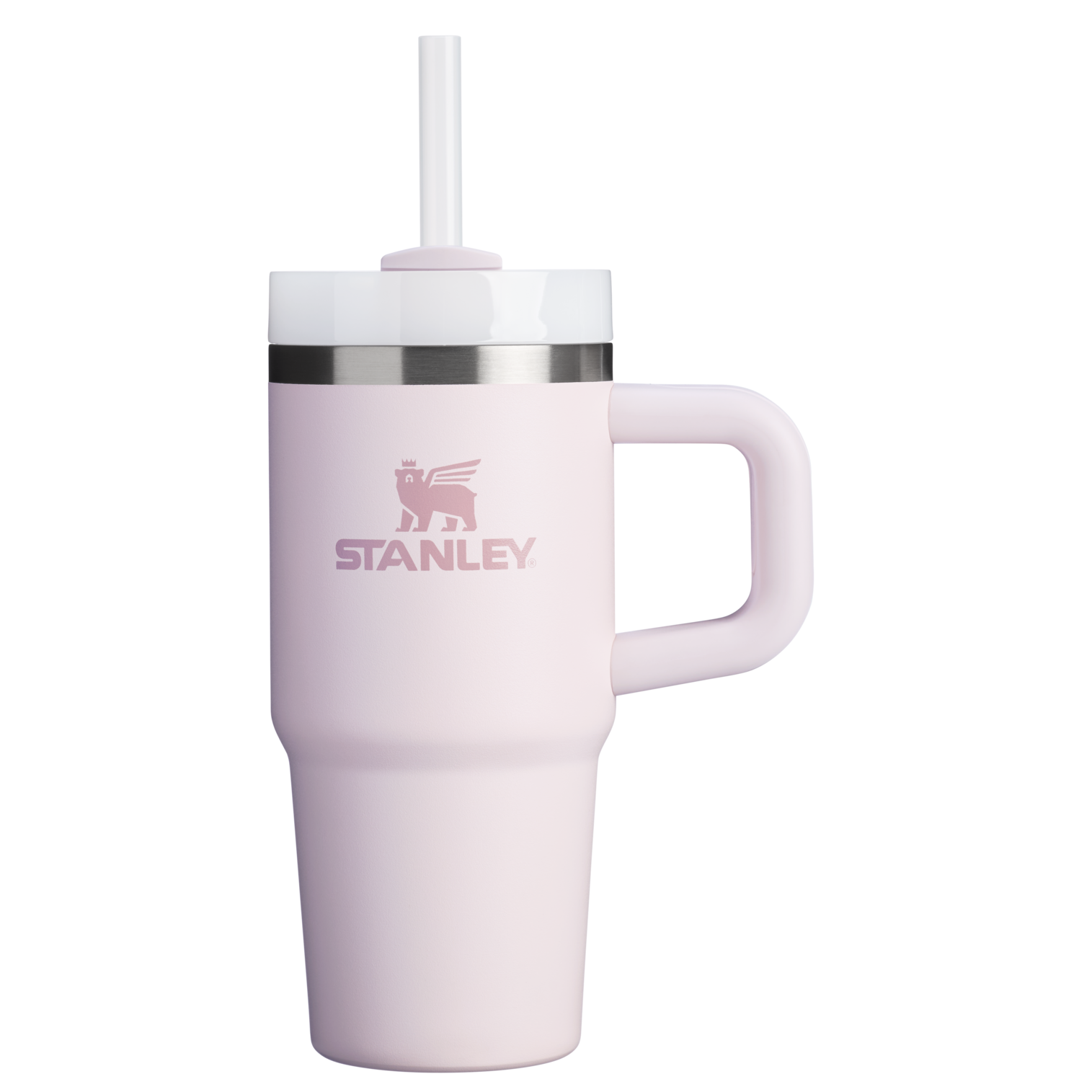 Splash-Resistant FlowState The Quencher H2.O Flowstate Tumbler | Stanley Create D291F - FlowState 3-Position Lid Insulated Travel Mug - Rose Quartz 2.0