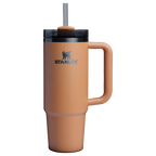 Insulated Travel The Quencher H2.0 Flowstate Tumbler | Stanley Create D331C - 40oz Large Capacity Car-Cup Friendly Quencher - Camel
