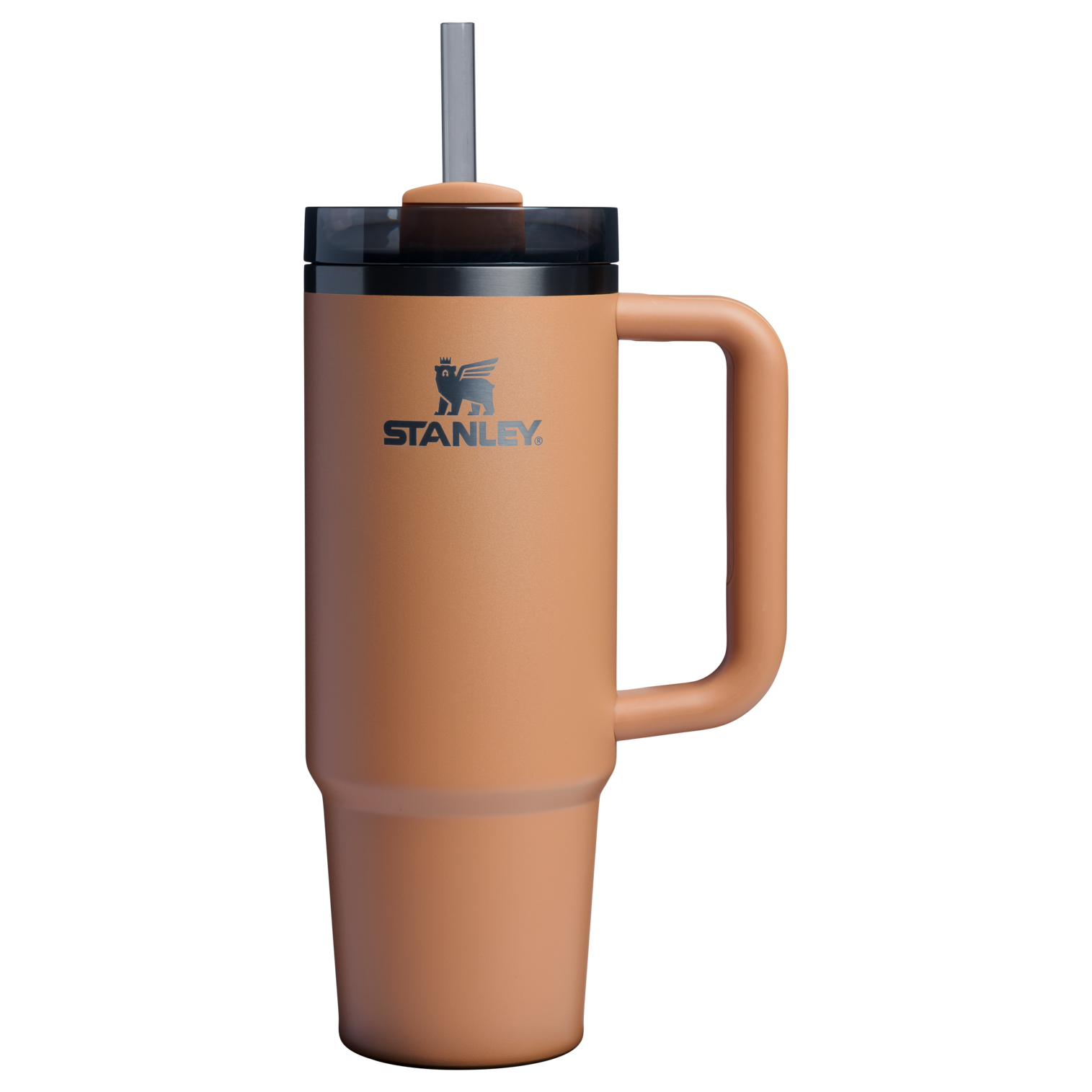 Insulated Travel The Quencher H2.0 Flowstate Tumbler | Stanley Create D331C - 40oz Large Capacity Car-Cup Friendly Quencher - Camel