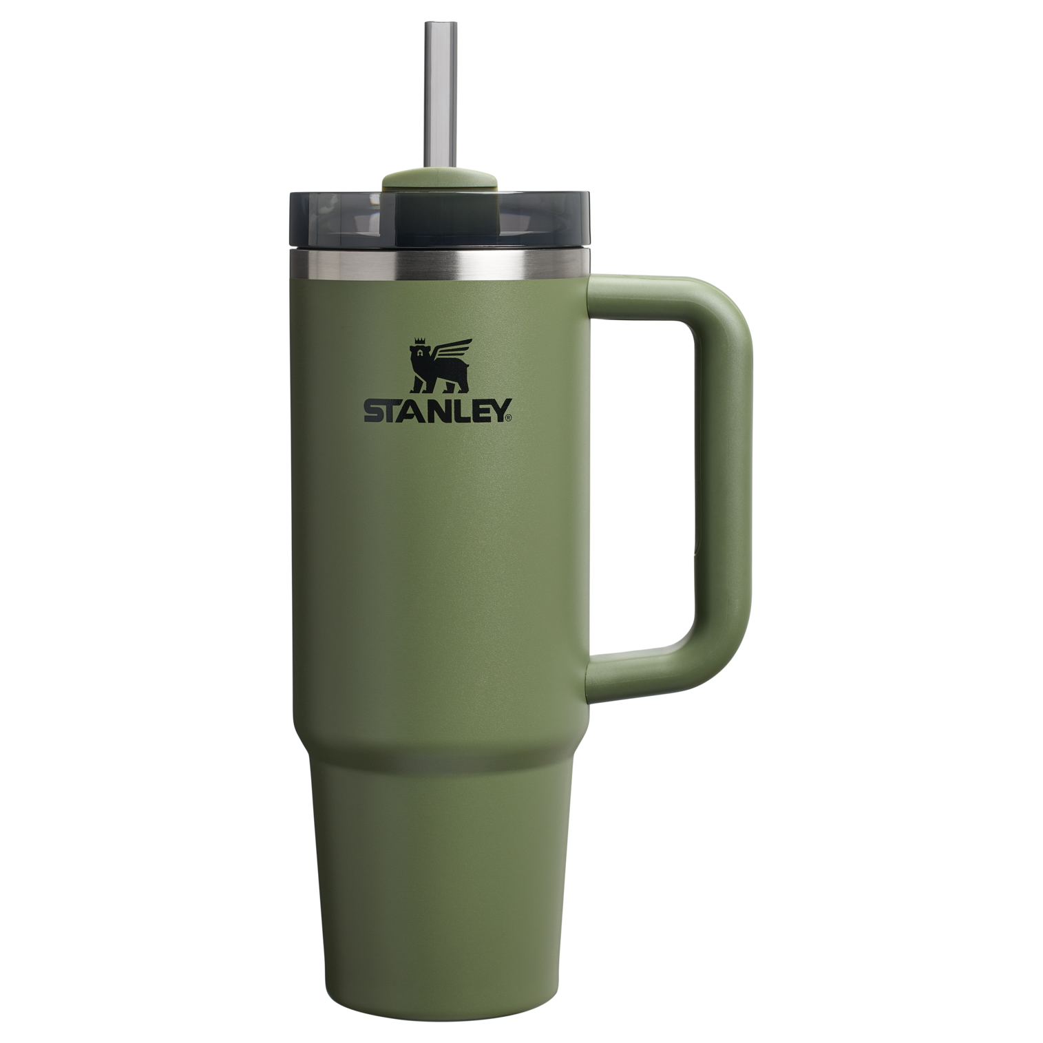 Insulated Travel The Quencher H2.0 Flowstate Tumbler | Stanley Create D331C - 40oz Large Capacity Car-Cup Friendly Quencher - Dried Pine