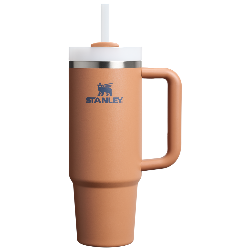 Insulated Travel The Quencher H2.0 Flowstate Tumbler | Stanley Create D331C - 40oz Large Capacity Car-Cup Friendly Quencher - Toast