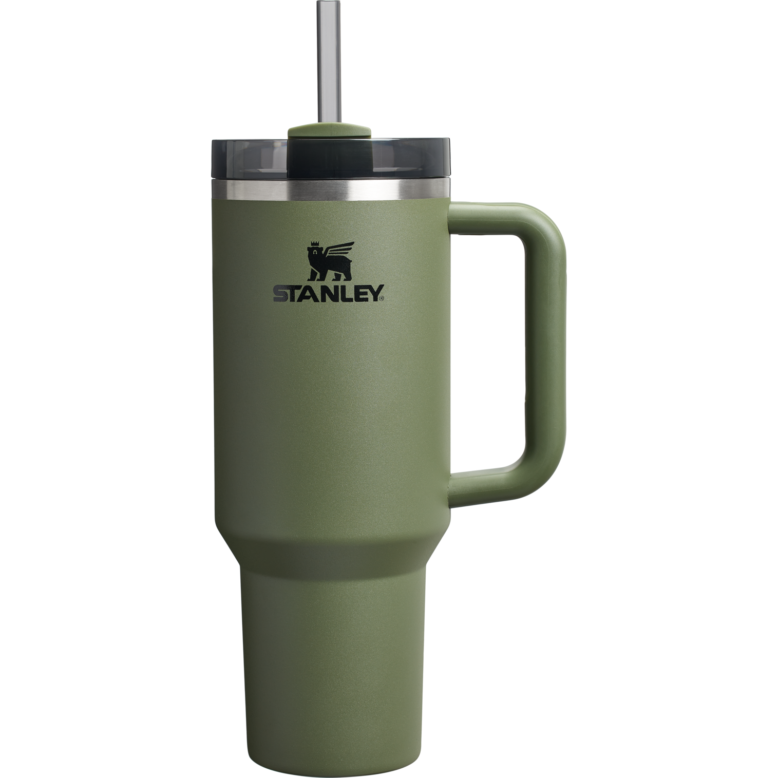 Double-Wall Vacuum The Quencher H2.0 Flowstate Tumbler  | Stanley Create D332L - Premium Stainless Steel Straw Cup for All-Day Hydration - Dried Pine