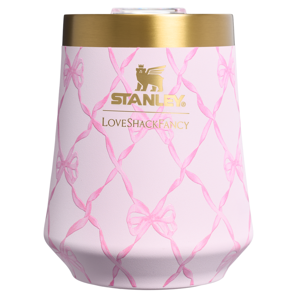Shatterproof Luxury Stanley 1913 x LoveShackFancy Holiday Reserve Wine Tumbler D204X - Shatterproof Flavor-Preserving Cocktail Tumbler with Lid Detail