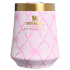 Vacuum Insulated Wine Stanley 1913 x LoveShackFancy Holiday Reserve Wine Tumbler D367F - Premium Insulated Egg-Shaped Wine Glass for Outdoors Detail