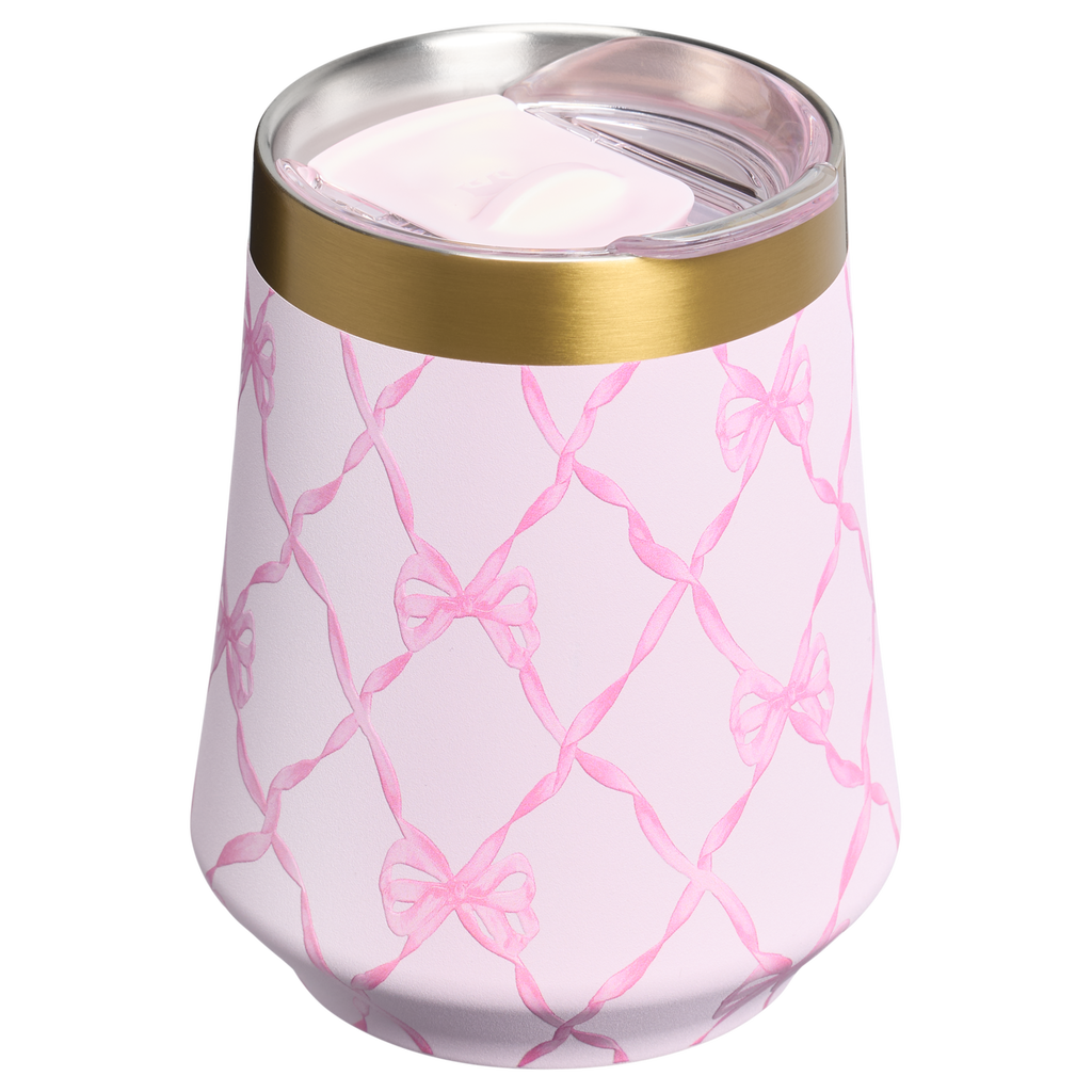 Shatterproof Luxury Stanley 1913 x LoveShackFancy Holiday Reserve Wine Tumbler D204X - Shatterproof Flavor-Preserving Cocktail Tumbler with Lid Detail