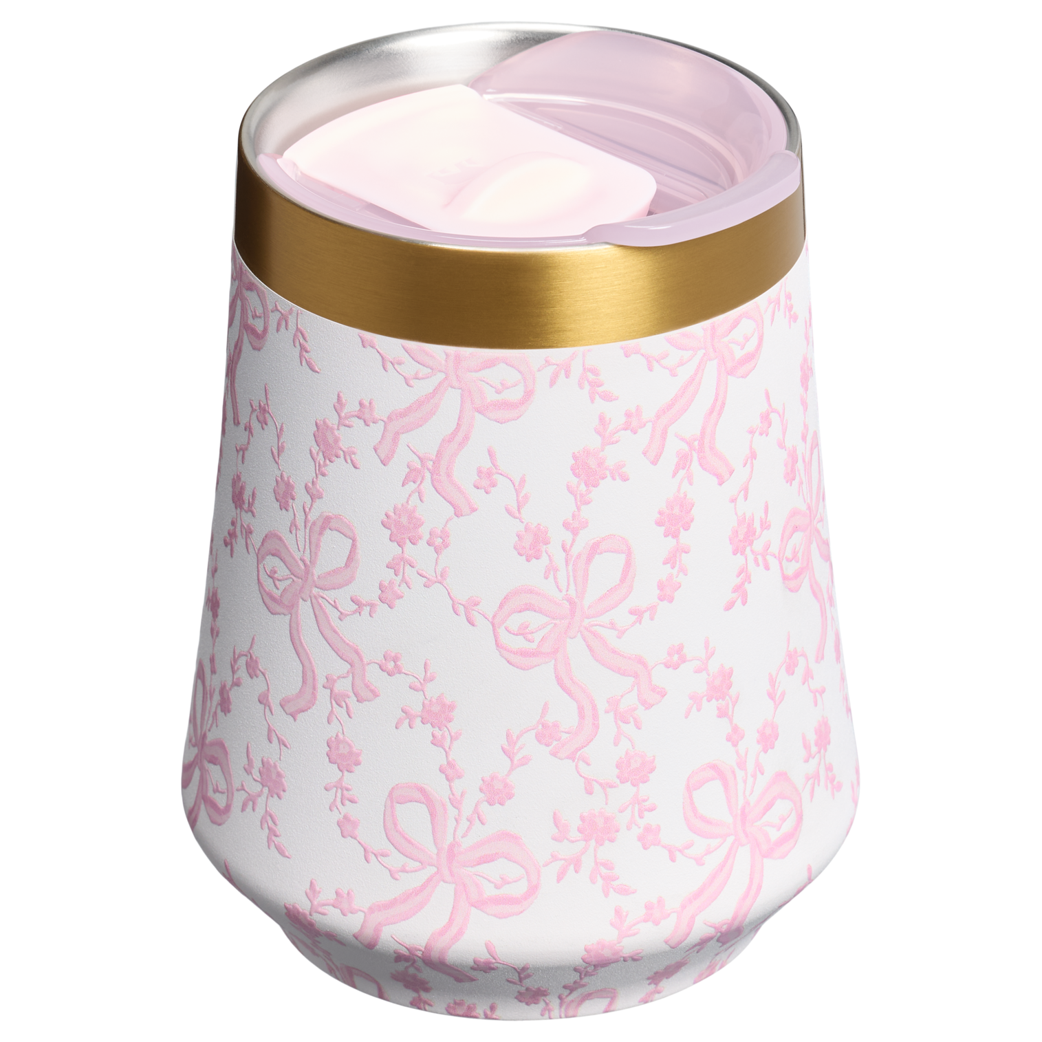 Vacuum Insulated Wine Stanley 1913 x LoveShackFancy Holiday Reserve Wine Tumbler D367F - Premium Insulated Egg-Shaped Wine Glass for Outdoors Detail
