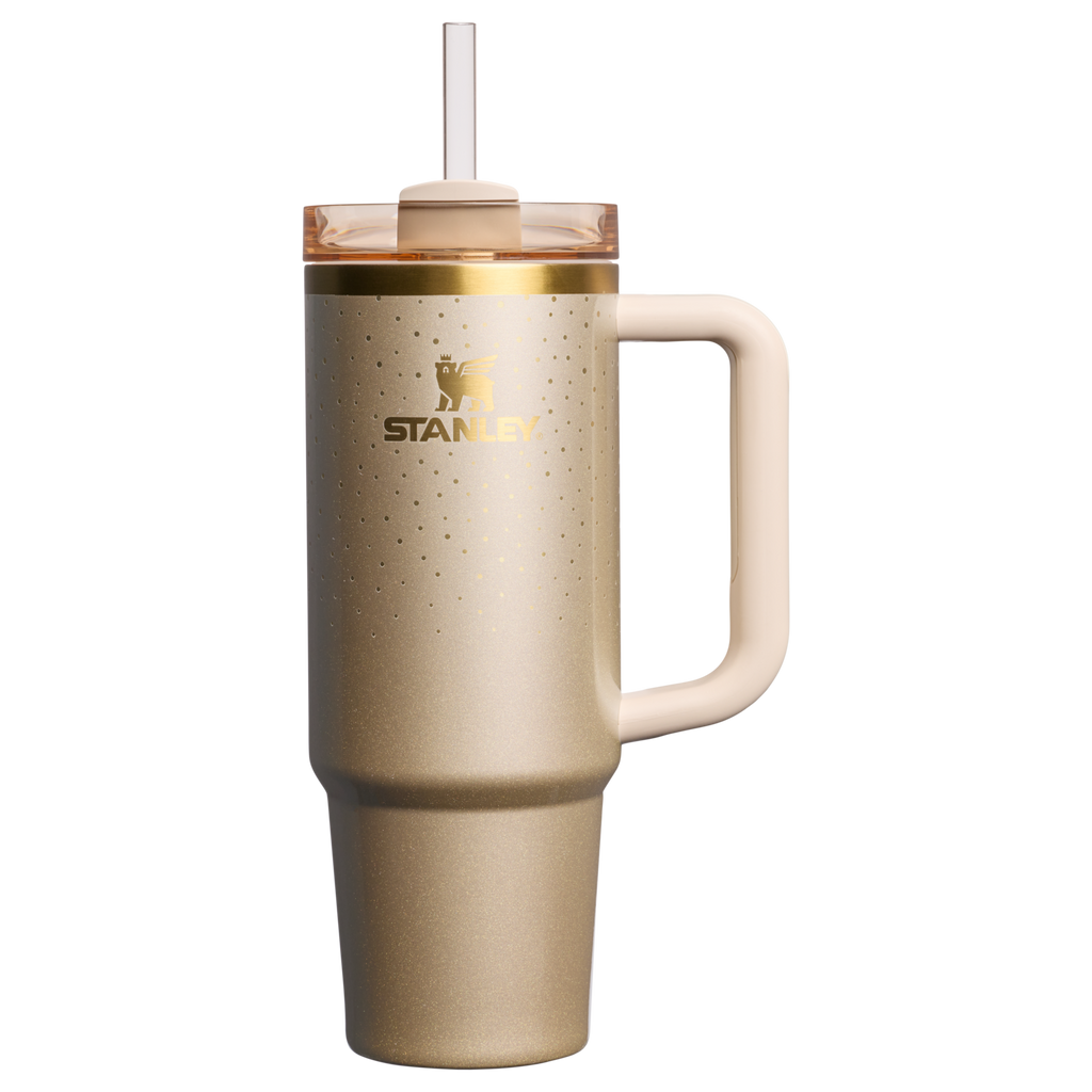 Insulated Travel The Cheers & Cheer Quencher H2.0 Flowstate Tumbler D189S - Double-Wall Vacuum Insulated Travel Tumbler with Straw - Prosecco Shimmer