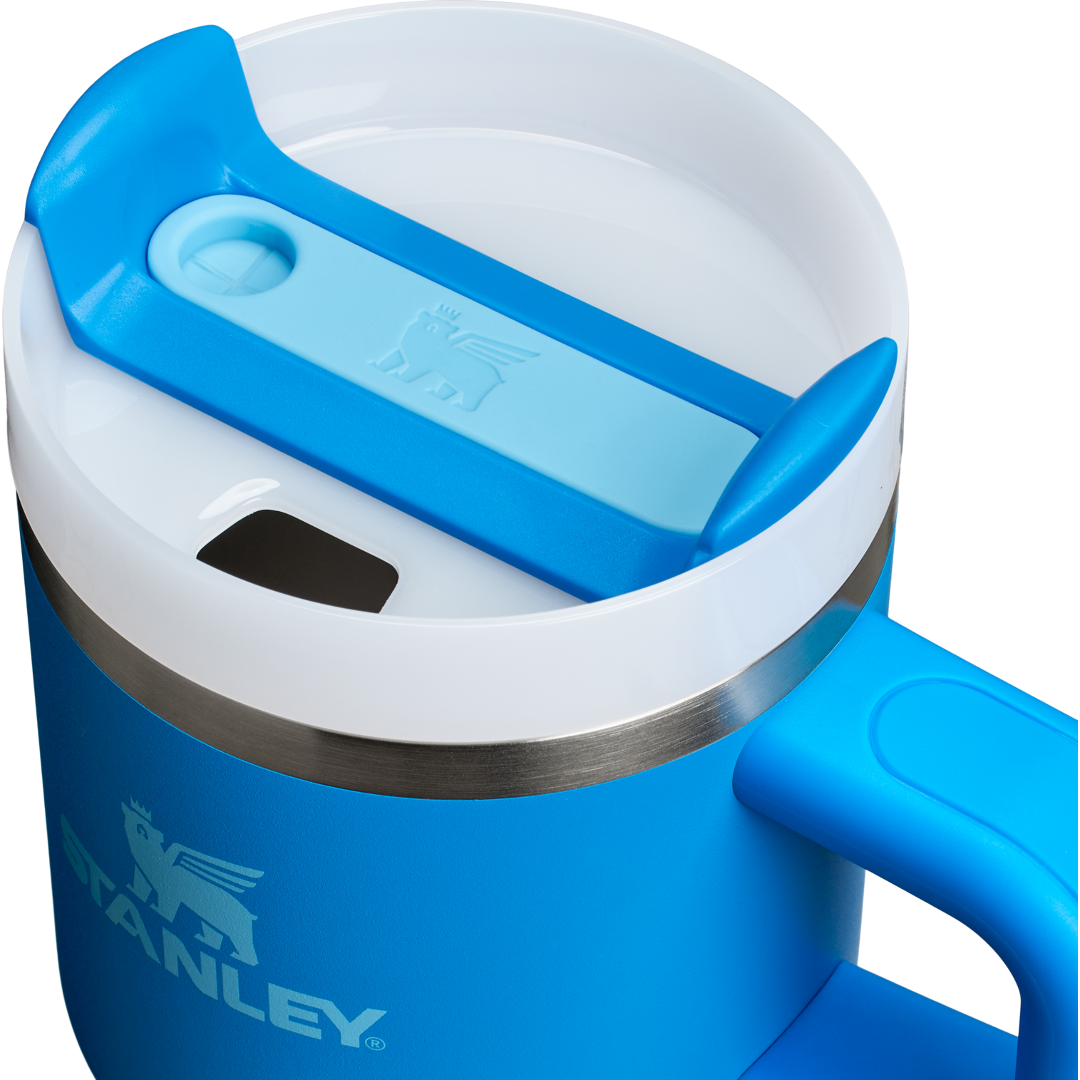 Double-Wall Vacuum The Quencher H2.O Flowstate Tumbler with Handle | Stanley Create D309N - 40oz Large Capacity Car-Cup Friendly Quencher Detail