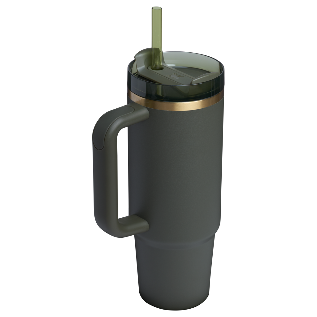 Insulated Travel The Quencher H2.0 Flowstate Tumbler | Stanley Create D331C - 40oz Large Capacity Car-Cup Friendly Quencher Detail