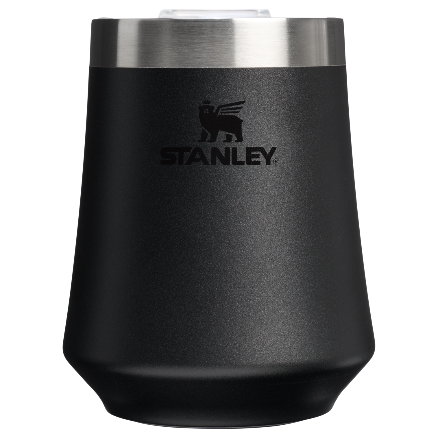 Shatterproof Luxury The Reserve Wine Tumbler D125V - Premium Insulated Egg-Shaped Wine Glass for Outdoors - Black 2.0