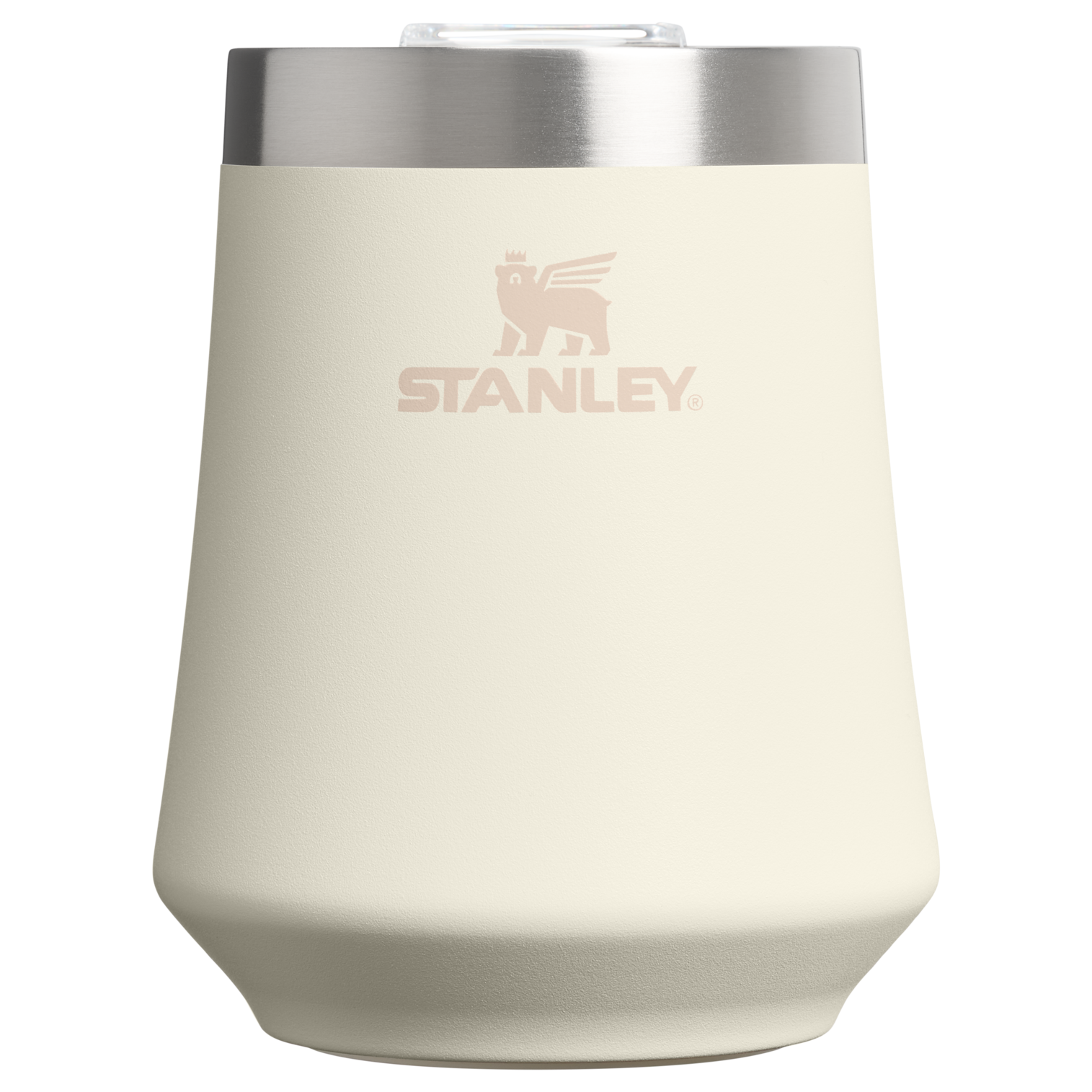 Elegant Stemless The Reserve Wine Tumbler | Stanley Create D302P - Premium Insulated Egg-Shaped Wine Glass for Outdoors - Cream