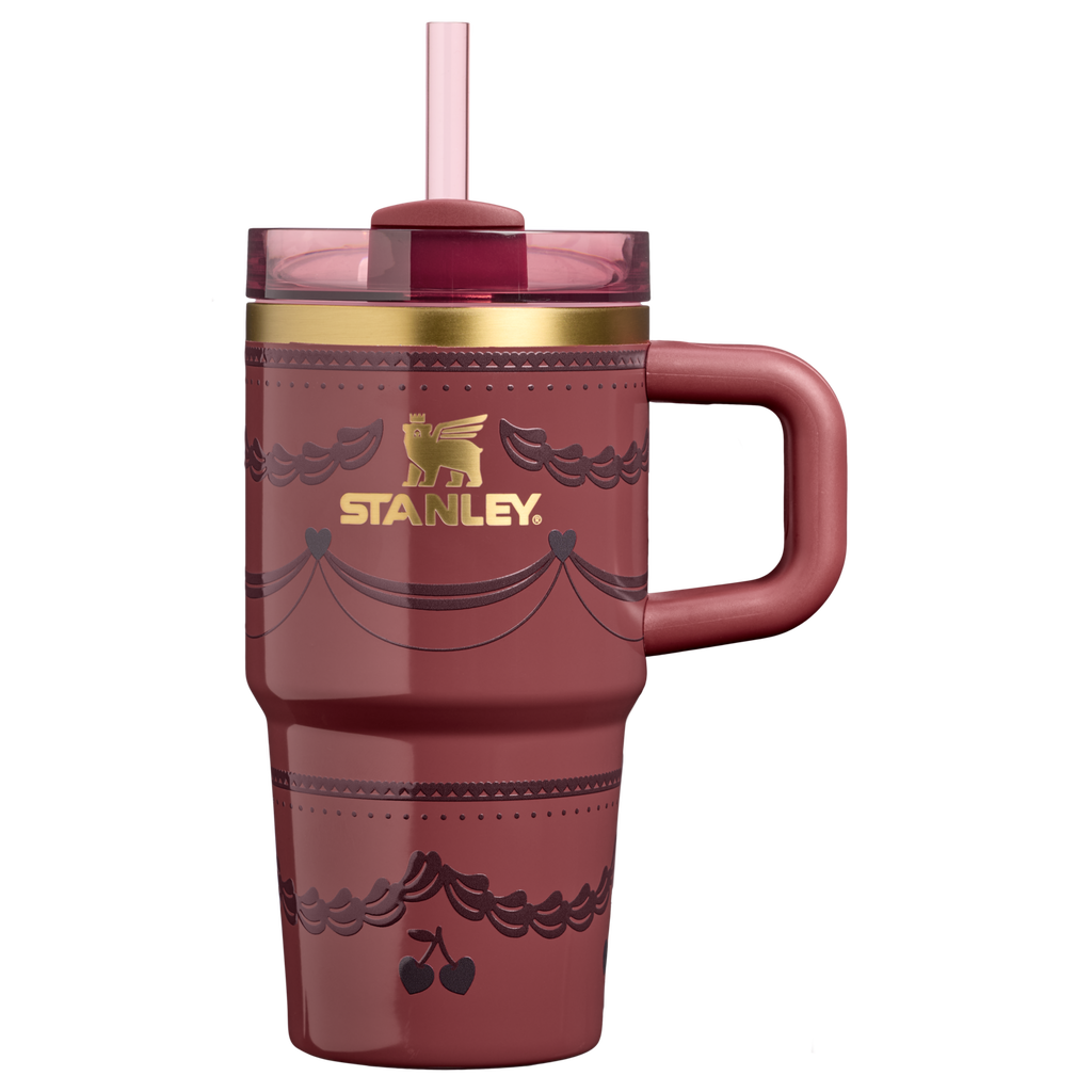 Double-Wall Vacuum The Valentine’s Day Quencher H2.0  Flowstate Tumbler D234X - Double-Wall Vacuum Insulated Travel Tumbler with Straw - Red Velvet Cake