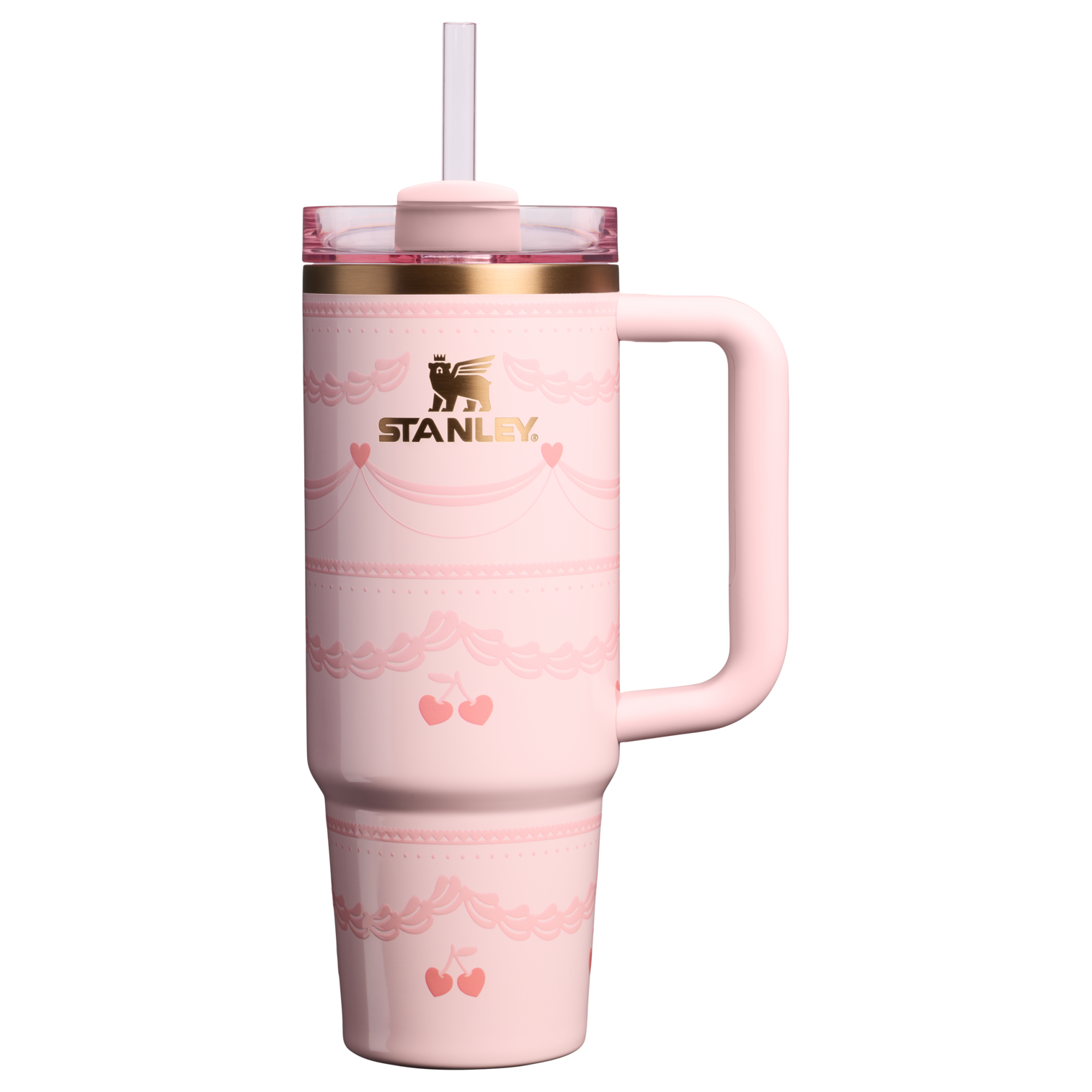 Double-Wall Vacuum The Valentine’s Day Quencher H2.0 Flowstate Tumbler D232U - 40oz Large Capacity Car-Cup Friendly Quencher - Pink Velvet Cake