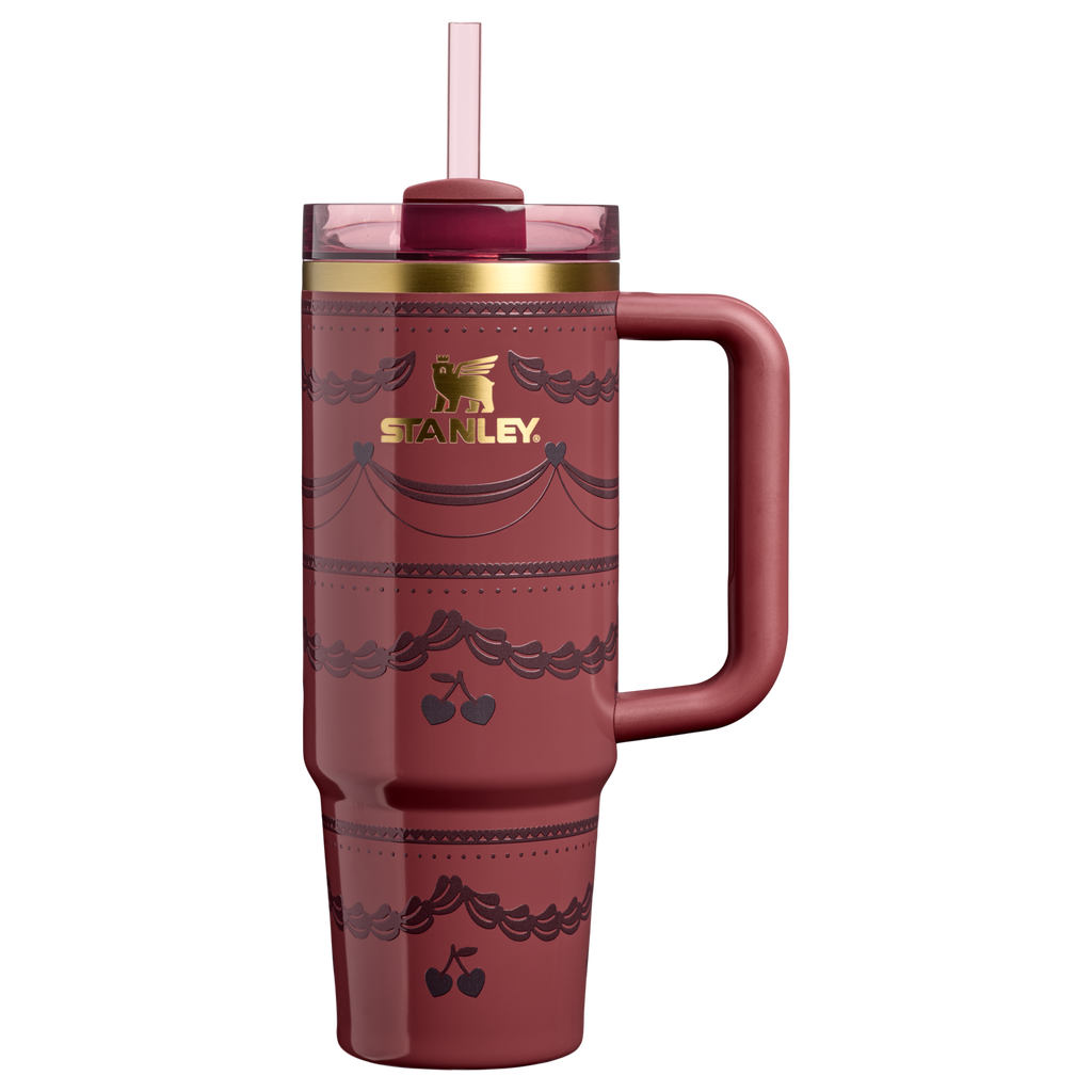 Double-Wall Vacuum The Valentine’s Day Quencher H2.0 Flowstate Tumbler D232U - 40oz Large Capacity Car-Cup Friendly Quencher - Red Velvet Cake