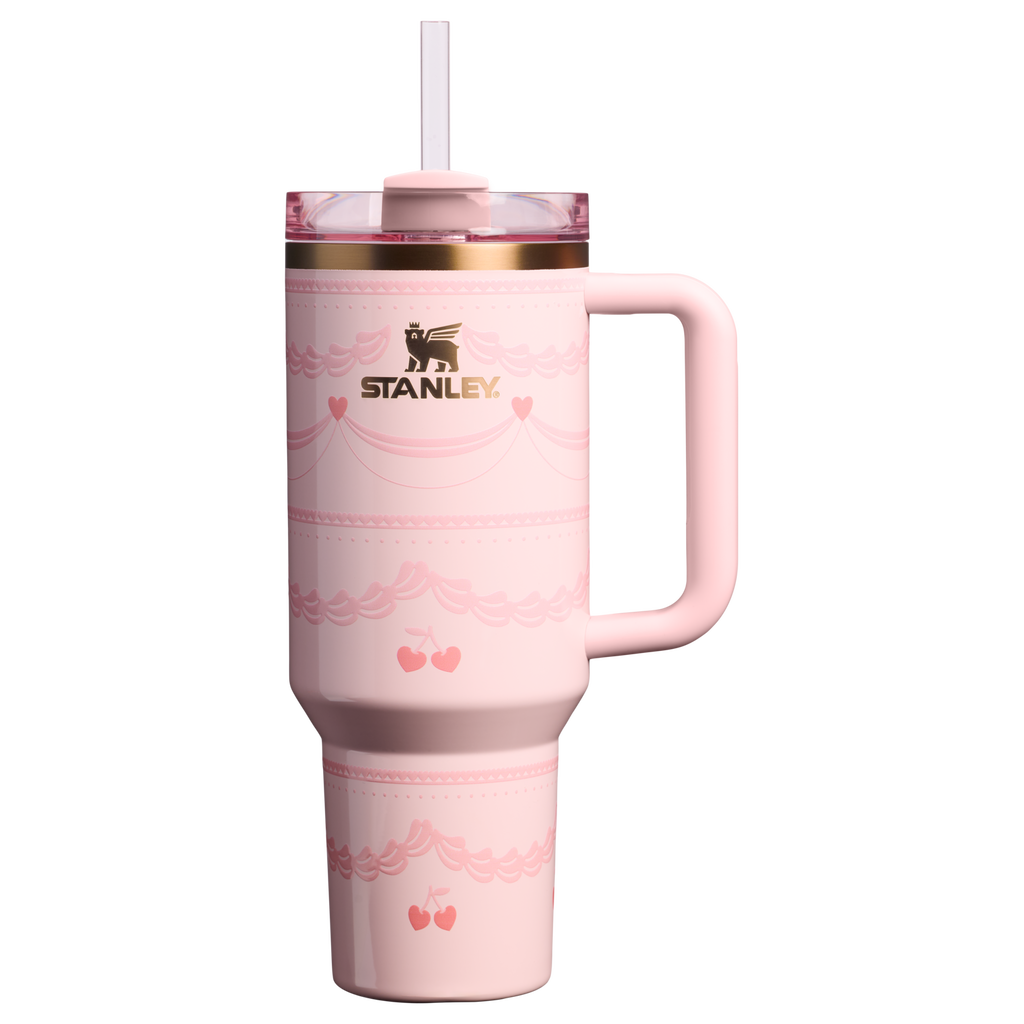 Splash-Resistant FlowState The Valentine’s Day Quencher H2.0 Flowstate Tumbler D231T - FlowState 3-Position Lid Insulated Travel Mug - Pink Velvet Cake