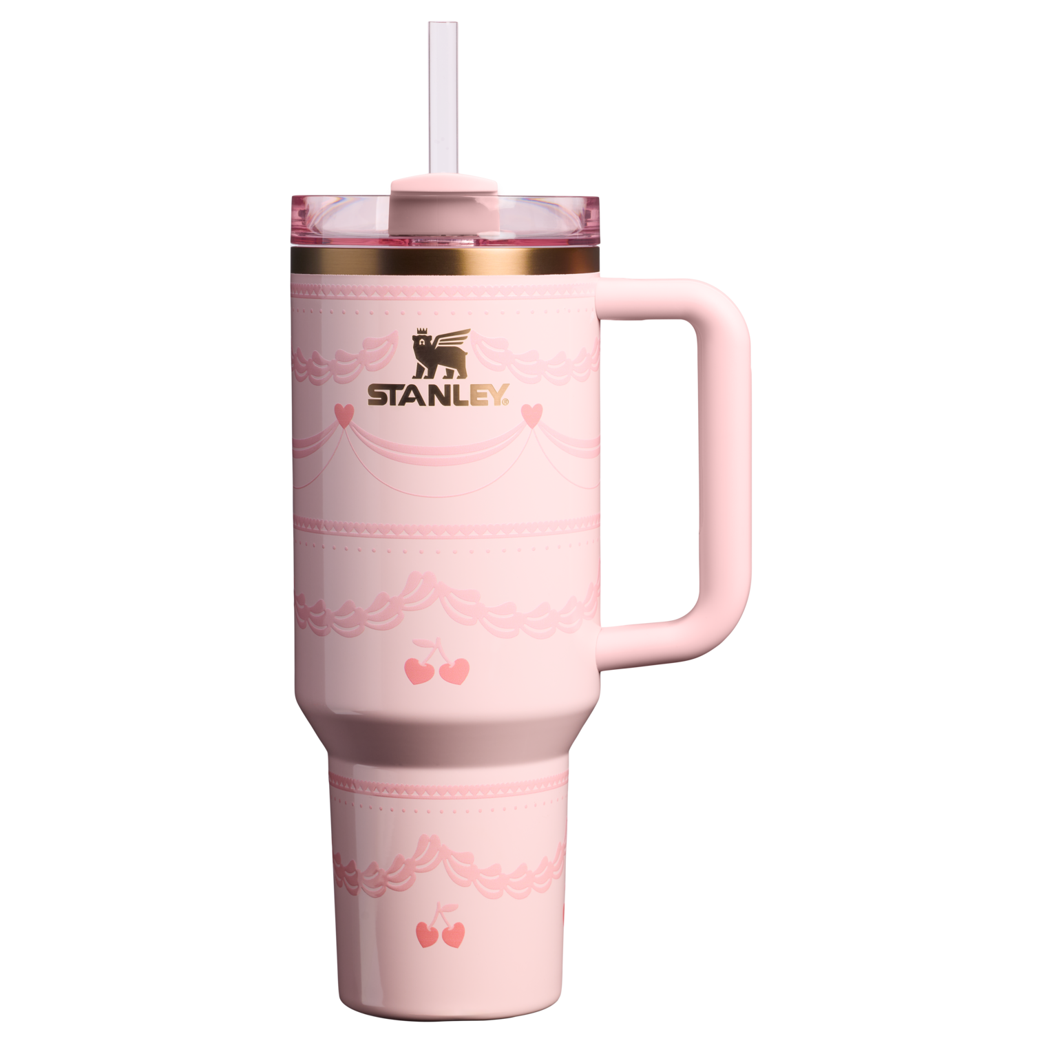 Splash-Resistant FlowState The Valentine’s Day Quencher H2.0 Flowstate Tumbler D231T - FlowState 3-Position Lid Insulated Travel Mug - Pink Velvet Cake