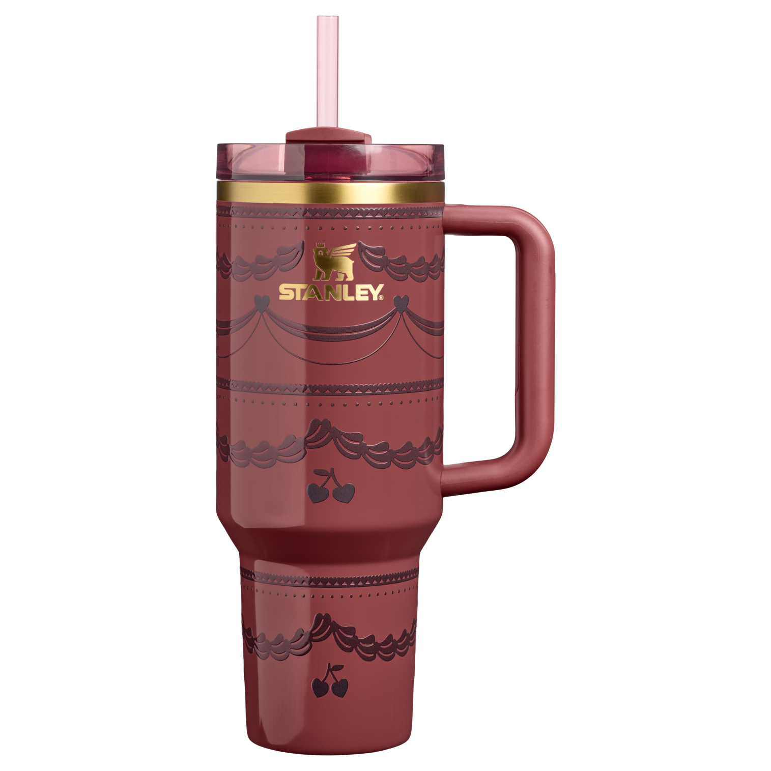 Splash-Resistant FlowState The Valentine’s Day Quencher H2.0 Flowstate Tumbler D231T - FlowState 3-Position Lid Insulated Travel Mug - Red Velvet Cake