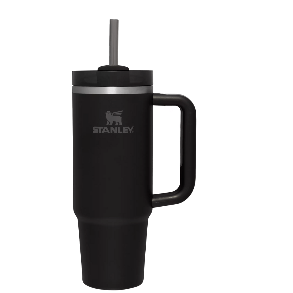 Insulated Travel The Quencher H2.0 Flowstate Tumbler | Stanley Create D331C - 40oz Large Capacity Car-Cup Friendly Quencher - Black