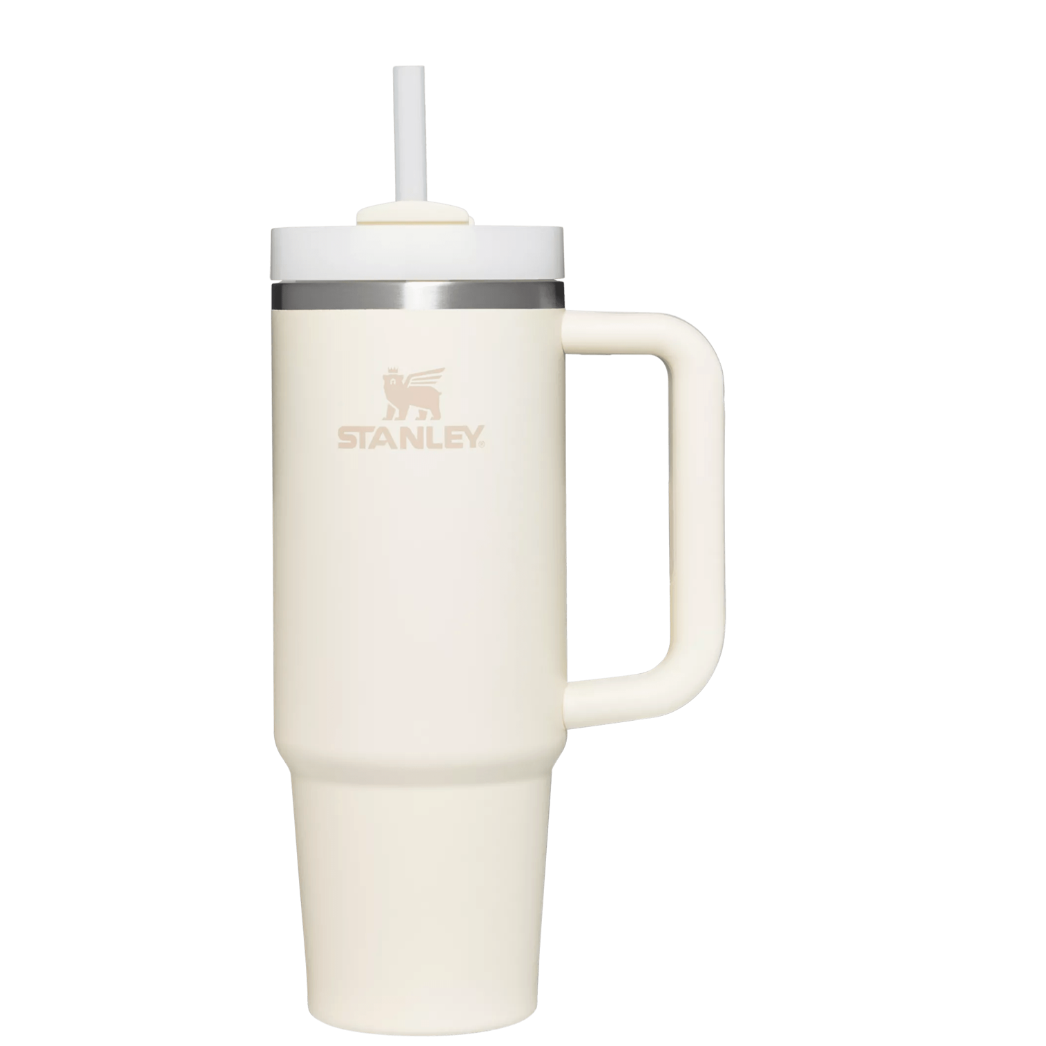 Insulated Travel The Quencher H2.0 Flowstate Tumbler | Stanley Create D331C - 40oz Large Capacity Car-Cup Friendly Quencher - Cream
